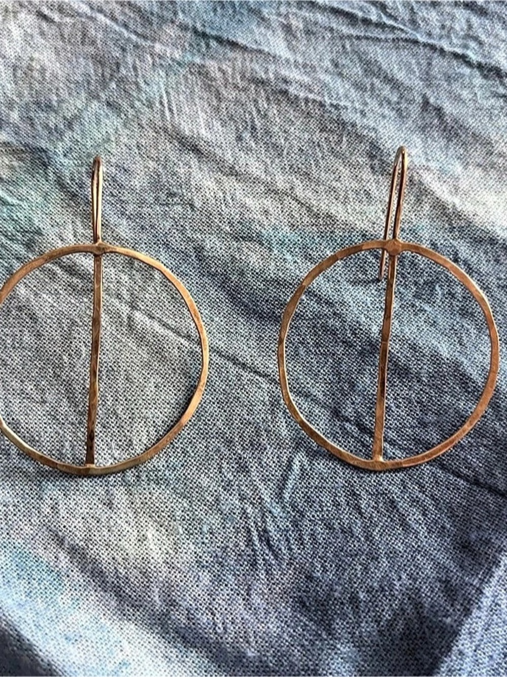 Gold-Tone Circle Drop Earrings by Cara Wolff